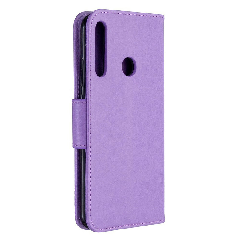 Funda Huawei P40 Lite E Mariposas y solapa oblicua
