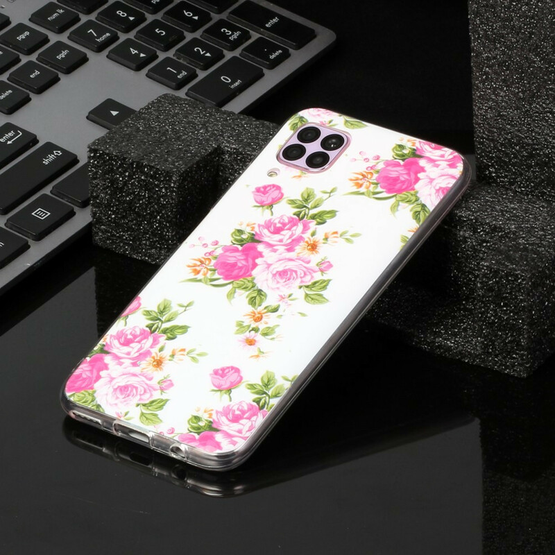 Huawei P40 Lite Funda Flores Liberty Fluorescente