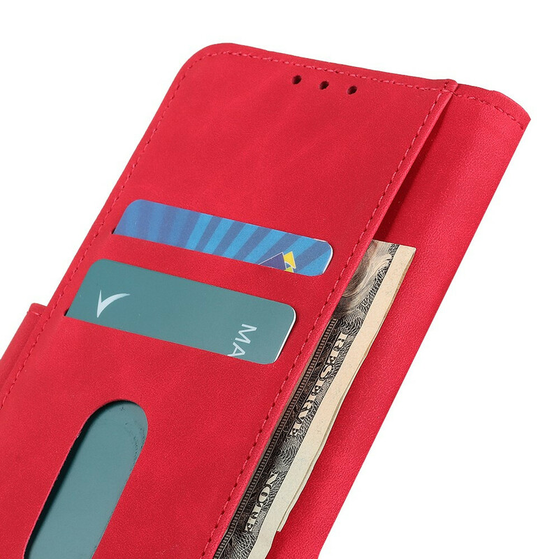 Alcatel 1S Funda de cuero mate Efecto Vintage KHAZNEH