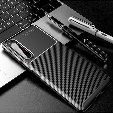 Funda flexible de fibra de carbono para el Sony Xperia 1 II