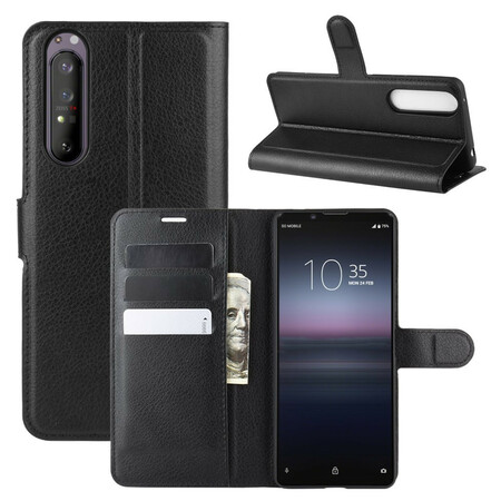 Sony Xperia 1 II Funda de cuero Simil Lichi