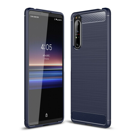 Funda de fibra de carbono cepillada para Sony Xperia 1 II