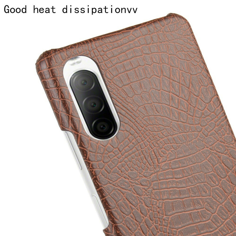 Funda de piel de cocodrilo para Sony Xperia 10 II