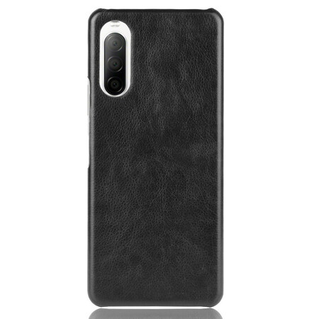 Funda de piel para Sony Xperia 10 II efecto lichi