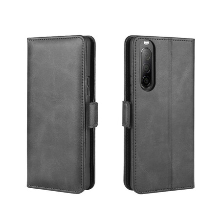 Funda para Sony Xperia 10 II con doble solapa