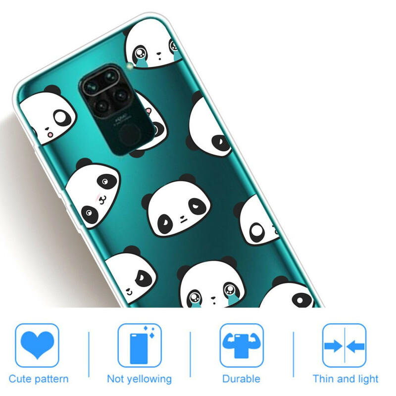 Xiaomi Redmi Note 9 Funda Sentimental Pandas