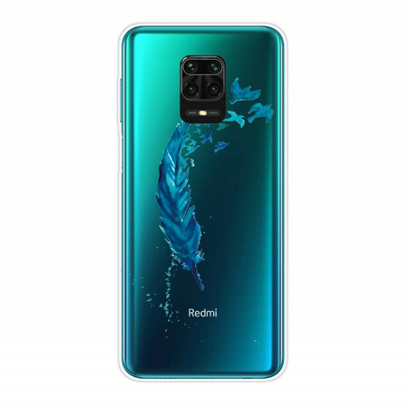 Xiaomi Redmi Note 9S / Redmi Note 9 Pro Funda Beautiful Blue Feather