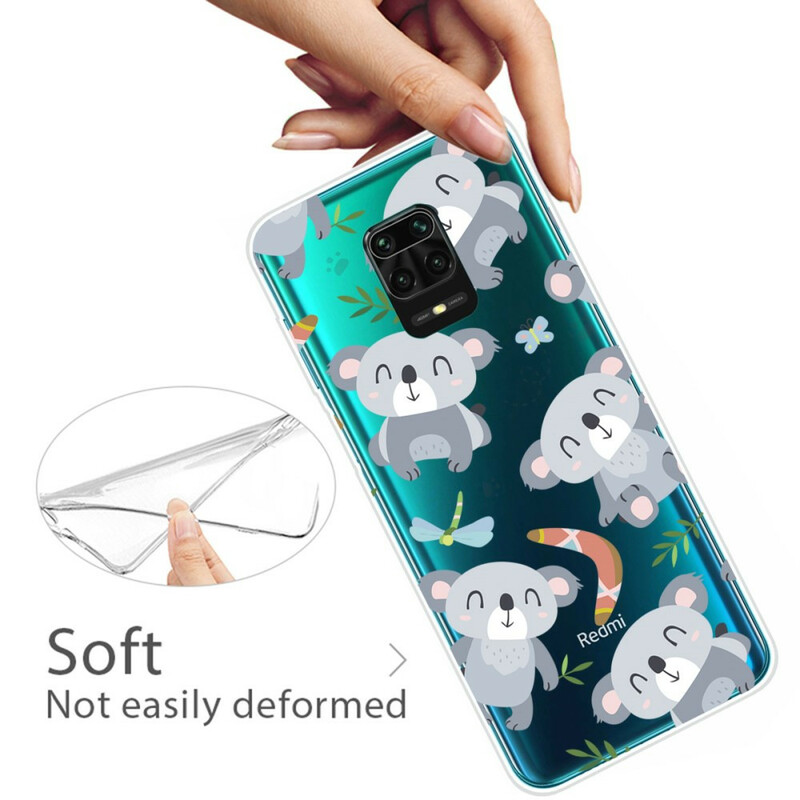 Xiaomi Redmi Note 9S / Redmi Note 9 Pro Funda Small Pandas Grey