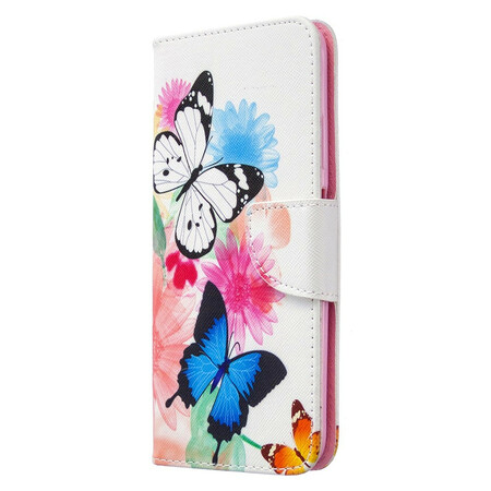 Funda Huawei P40 Lite Pintada Mariposas y Flores