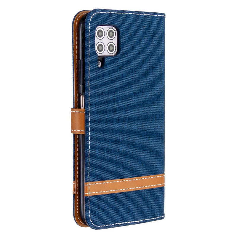 Funda de tela y colgante efecto cuero para Huawei P40 Lite