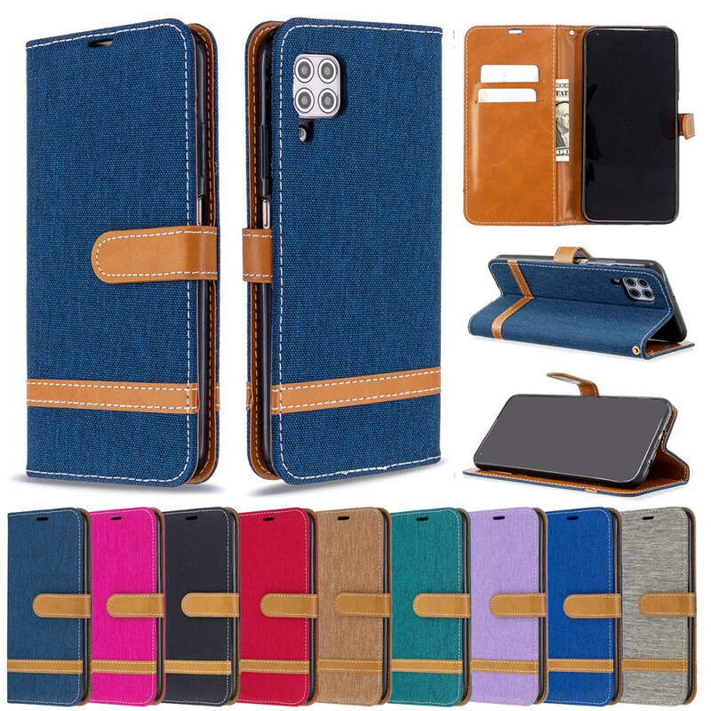 Funda de tela y colgante efecto cuero para Huawei P40 Lite