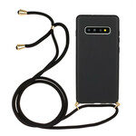 Funda de silicona para Samsung Galaxy S10 Plus con cordón de color Funda de silicona para Samsung Galaxy S10 Plus con cordón de color