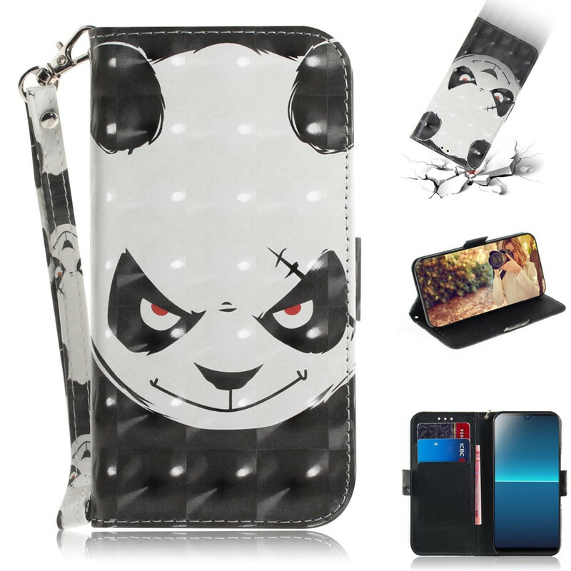 Funda con colgante para el Sony Xperia L4 Angry Panda