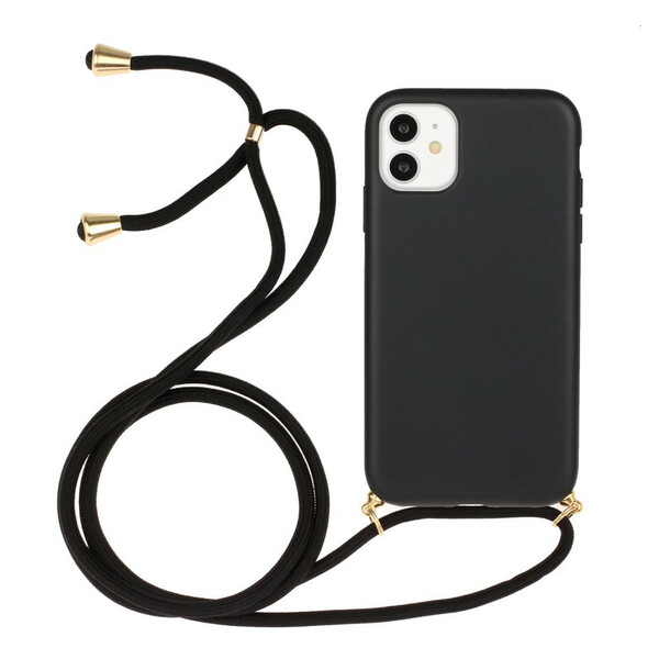 Funda de silicona para el iPhone 11 con cable de color