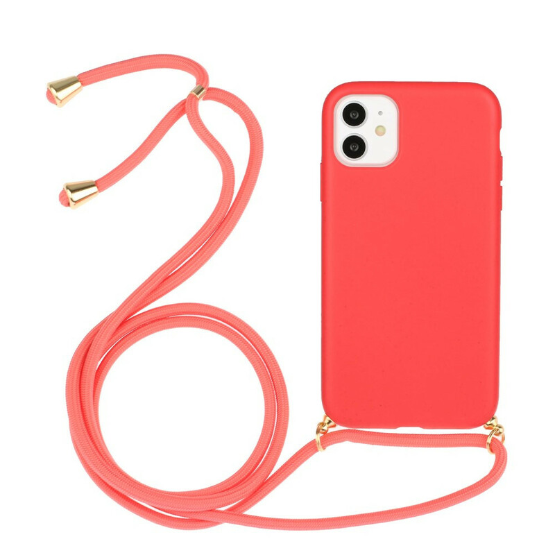 Funda de silicona para el iPhone 11 con cable de color