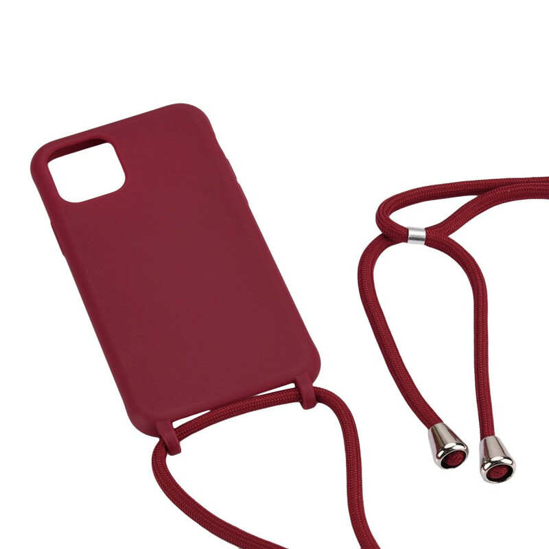 Funda de silicona para el iPhone 11 y cable de mano