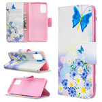 Funda Samsung Galaxy A41 Pintada Mariposas y Flores