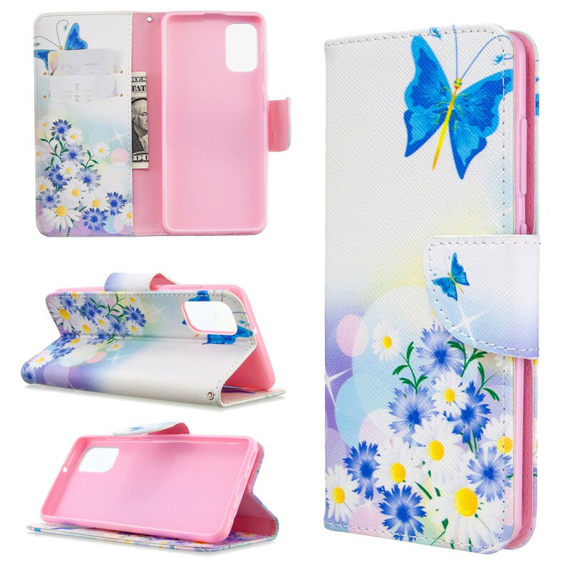 Funda Samsung Galaxy A41 Pintada Mariposas y Flores