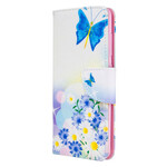 Funda Samsung Galaxy A41 Pintada Mariposas y Flores