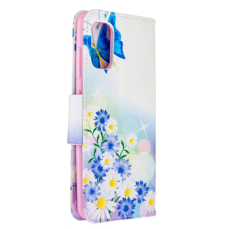 Funda Samsung Galaxy A41 Pintada Mariposas y Flores