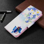Funda Samsung Galaxy A41 Pintada Mariposas y Flores