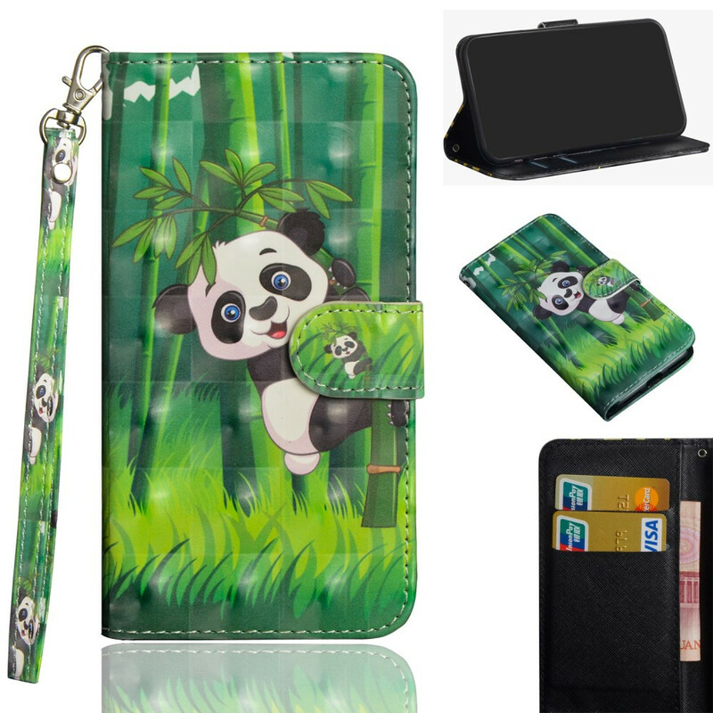Funda Samsung Galaxy A41 Panda y Bamboo