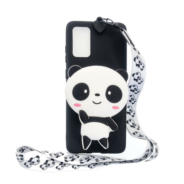 Funda Samsung Galaxy A41 3D Panda con colgante de mosquetón