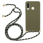 Funda de silicona con cordón de color para Huawei P30 Lite