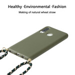 Funda de silicona con cordón de color para Huawei P30 Lite