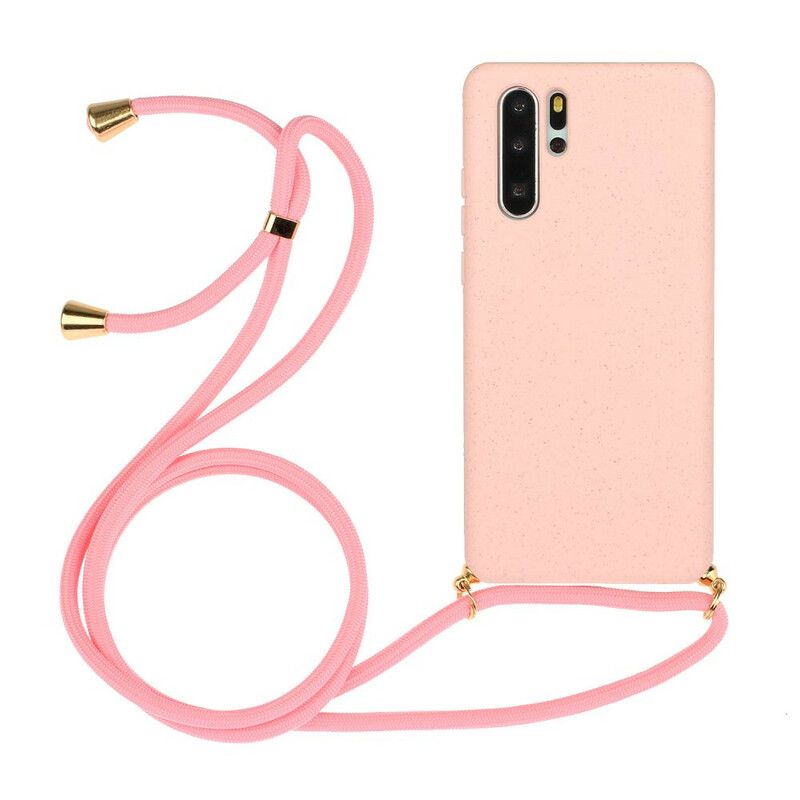 Funda de silicona para Huawei P30 Pro con cordón de color