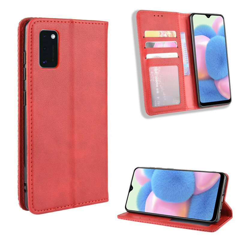 Funda abatible Samsung Galaxy A41 Efecto Cuero Estilo Vintage