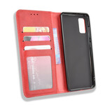 Funda abatible Samsung Galaxy A41 Efecto Cuero Estilo Vintage