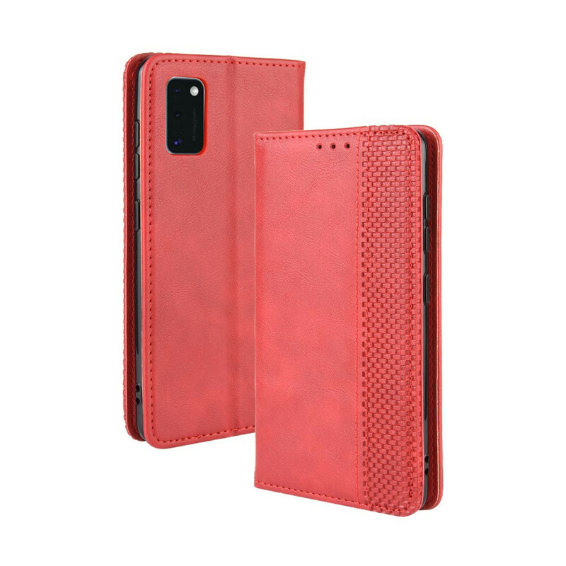 Funda abatible Samsung Galaxy A41 Efecto Cuero Estilo Vintage