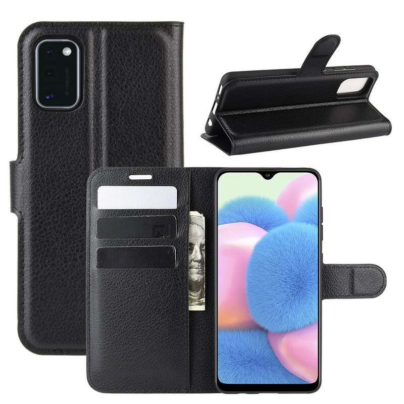 Funda de piel Samsung Galaxy A41 Classic Litchi Funda de piel Samsung Galaxy A41 Classic Litchi