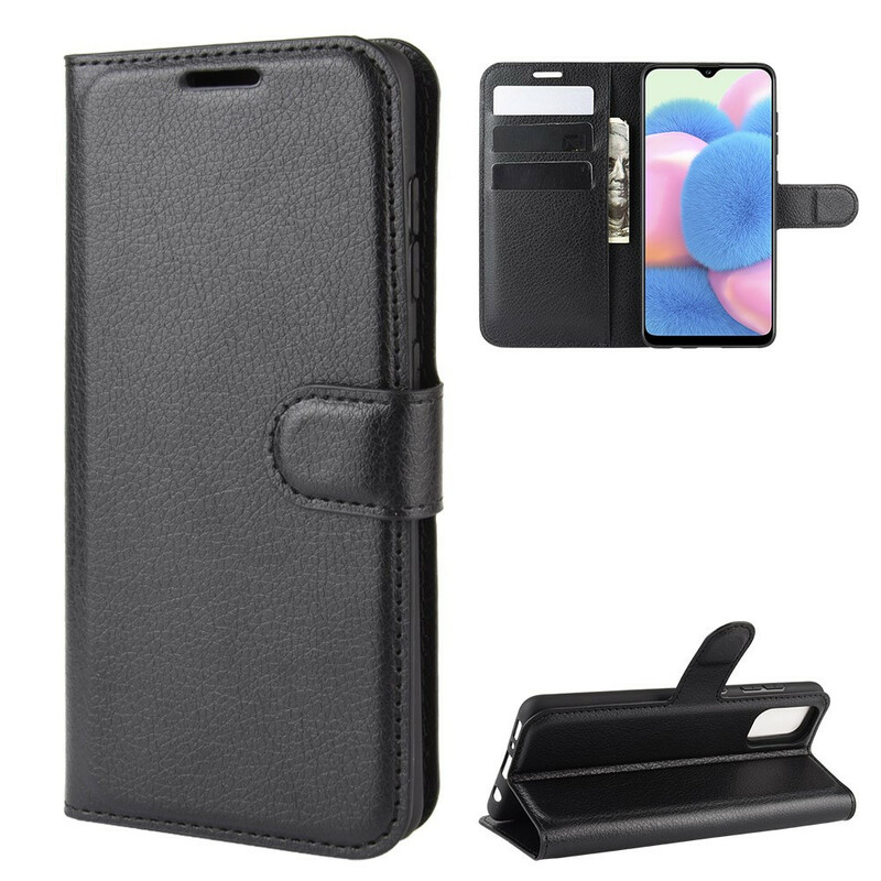 Funda de piel Samsung Galaxy A41 Classic Litchi Funda de piel Samsung Galaxy A41 Classic Litchi