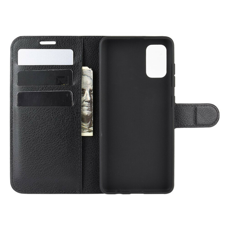 Funda de piel Samsung Galaxy A41 Classic Litchi Funda de piel Samsung Galaxy A41 Classic Litchi