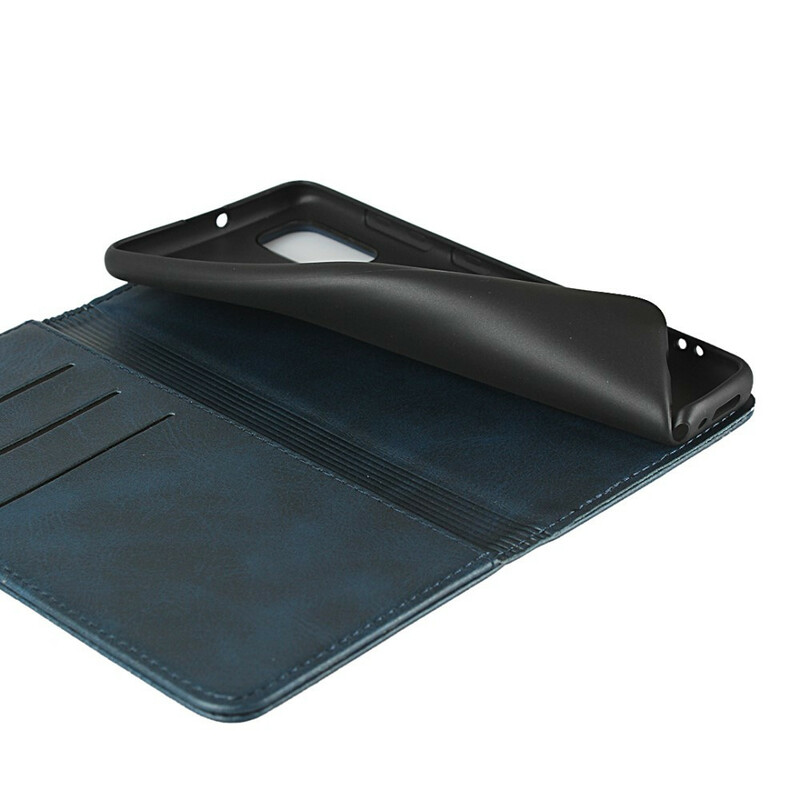 Funda abatible Samsung Galaxy A41 de cuero estilo sobriedad