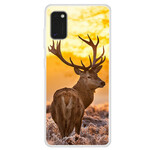 Samsung Galaxy A41 Funda de ciervo y paisaje