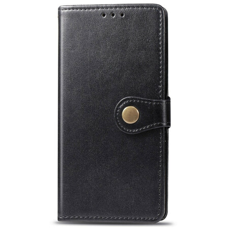 Funda de polipiel para Samsung Galaxy A41 con cierre vintage