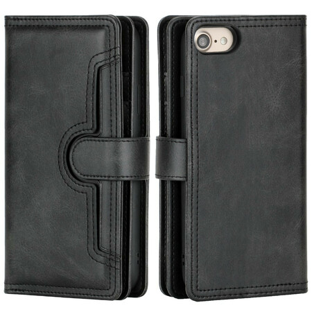 Funda multitarjeta efecto cuero con colgante para iPhone Se 2 /8 /7