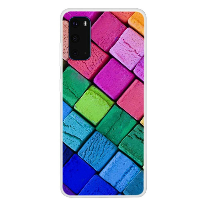 Funda Samsung Galaxy S20 Cubos de colores
