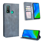 Funda Flip Cover Huawei P Smart 2020 Efecto Cuero Estilo Vintage