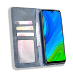Funda Flip Cover Huawei P Smart 2020 Efecto Cuero Estilo Vintage
