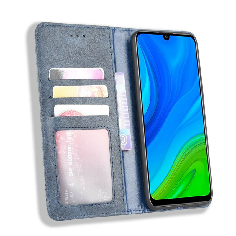 Funda Flip Cover Huawei P Smart 2020 Efecto Cuero Estilo Vintage