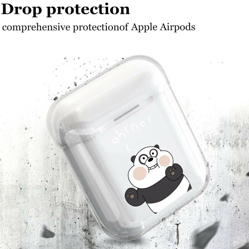 Estuche de silicona transparente para los AirPods Serie Animal