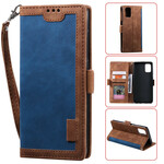 Funda de piel sintética bicolor para Samsung Galaxy A51 Contornos reforzados Funda de piel sintética bicolor para Samsung Galaxy A51 Contornos reforzados