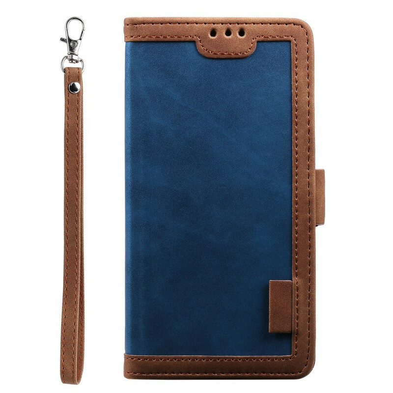Funda de piel sintética bicolor para Samsung Galaxy A51 Contornos reforzados Funda de piel sintética bicolor para Samsung Galaxy A51 Contornos reforzados