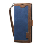 Funda de piel sintética bicolor para Samsung Galaxy A51 Contornos reforzados Funda de piel sintética bicolor para Samsung Galaxy A51 Contornos reforzados
