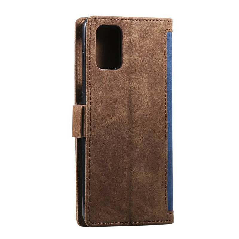 Funda de piel sintética bicolor para Samsung Galaxy A51 Contornos reforzados Funda de piel sintética bicolor para Samsung Galaxy A51 Contornos reforzados