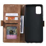 Funda de piel sintética bicolor para Samsung Galaxy A51 Contornos reforzados Funda de piel sintética bicolor para Samsung Galaxy A51 Contornos reforzados